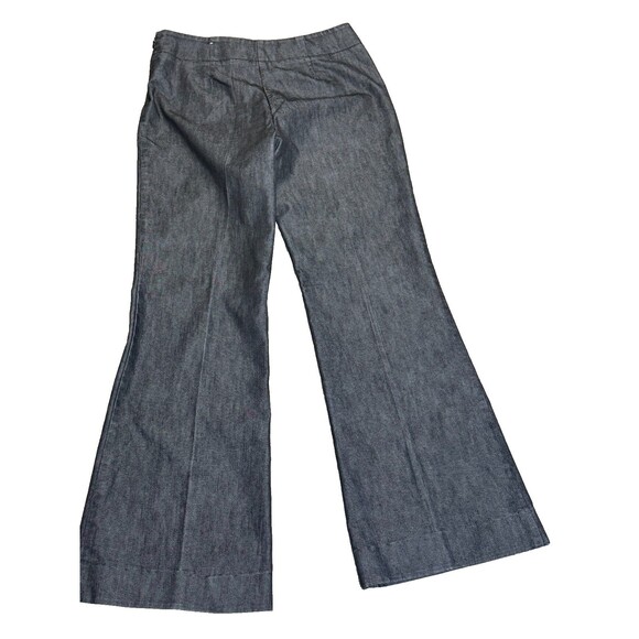 Kenneth Cole Reaction 4 Flare Jeans Dark Wash Flat Front Stretch Retro Urban - Picture 2 of 4